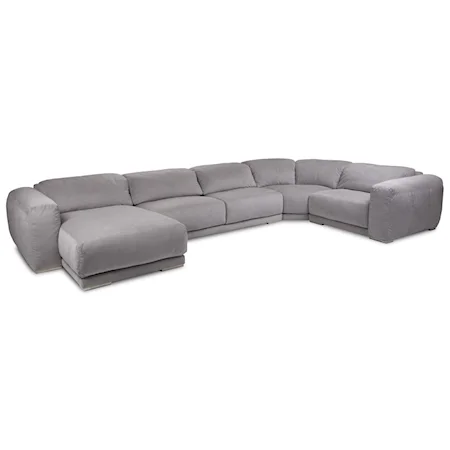 4-Seat Sectional w/ Right Arm Sitting Chaise